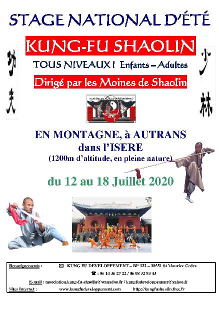 Stage de Kung Fu avec les Moines de Shaolin